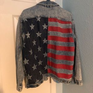 American flag jean jacket